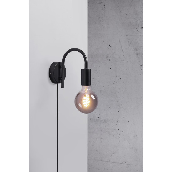 Nordlux Paco  fekete fali lámpa (NOR-2112071003) E27 1 izzós IP20