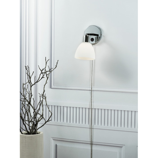 Nordlux Ray  króm-fehér fali lámpa (NOR-63191033) E14 1 izzós IP20