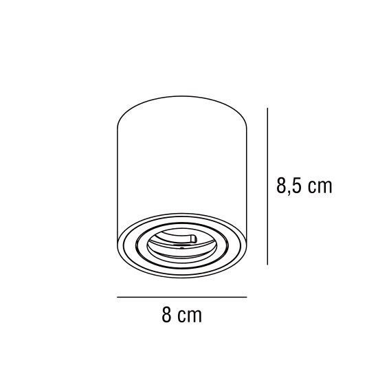 Nordlux Sabonis  fehér mennyezeti spotlámpa (NOR-2410220101) GU10 1 izzós IP20