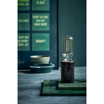 Nordlux Siv Marble  fekete-átlátszó asztali lámpa (NOR-45875003) E27 1 izzós IP20