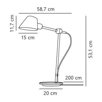 Nordlux Stay  fekete asztali lámpa (NOR-2020445003) E27 1 izzós IP20