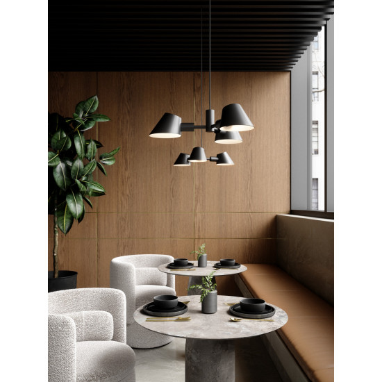 Nordlux Stay  fekete függesztett lámpa (NOR-2120703003) E27 1 izzós IP20