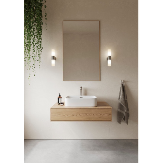 Nordlux Tangens Double  ezüst-fehér vízvédett fürdőszobai fali lámpa (NOR-17141032) E14 2 izzós IP44