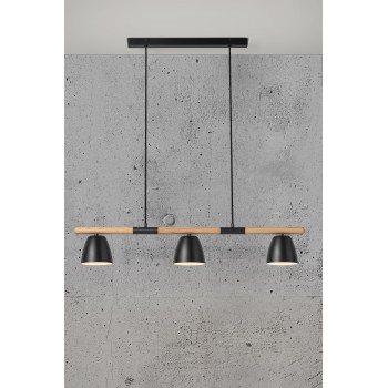 Nordlux Theo fekete függesztett lámpa (NOR-2112603003) GU10 3 izzós IP20