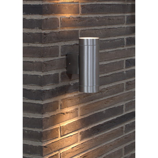 Nordlux Tin Maxi Double  ezüst vízvédett kültéri fali lámpa (NOR-21519929) GU10 2 izzós IP54