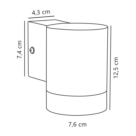 Nordlux Tin Maxi  fehér vízvédett kültéri fali lámpa (NOR-21509901) GU10 1 izzós IP54