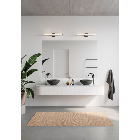 Nordlux Tinia fekete-fehér vízvédett LED fürdőszobai tükörvilágítás (NOR-2210141003) LED 1 izzós IP44