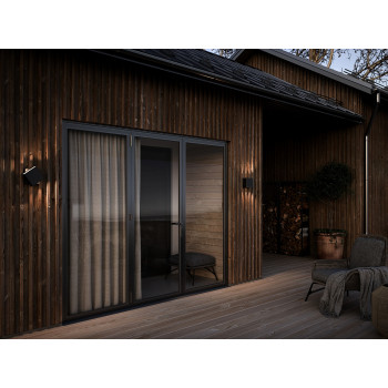 Nordlux Turn  fekete LED vízvédett kültéri fali lámpa (NOR-2019061003) LED 1 izzós IP54