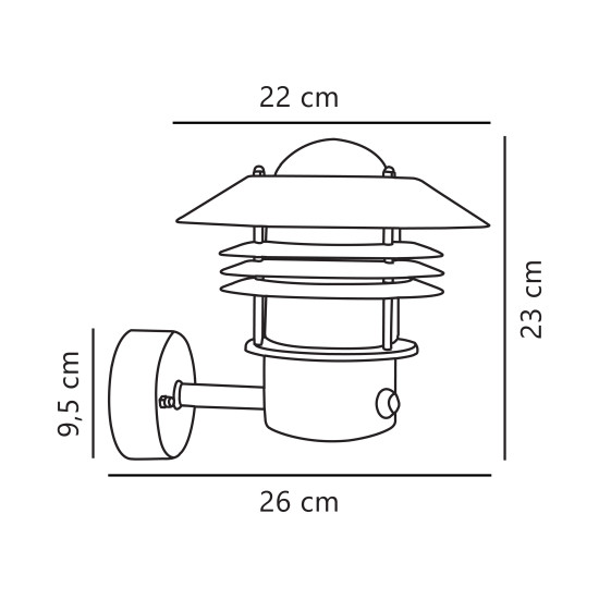 Nordlux Vejers Sensor  fekete mozgásérzékelős vízvédett kültéri fali lámpa (NOR-25101003) E27 1 izzós IP54