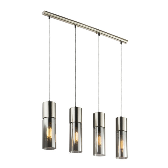 Globo Annika nikkel függesztett lámpa (GLO-21000-4HN) E27 4 izzós IP20