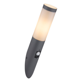 Globo Boston szürke-fehér mozgásérzékelős kültéri fali lámpa (GLO-3157AS) E27 1 izzós IP44