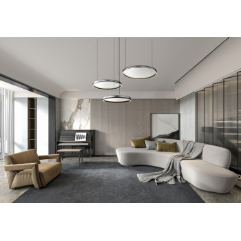 Globo Briggs fekete távirányítós LED kristály függesztett lámpa (GLO-67186-60) LED 1 izzós IP20