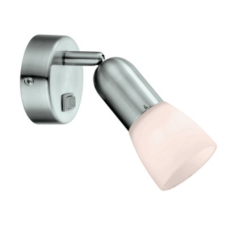 Globo Cathy nikkel-fehér fali spotlámpa (GLO-5453-1) E14 1 izzós IP20