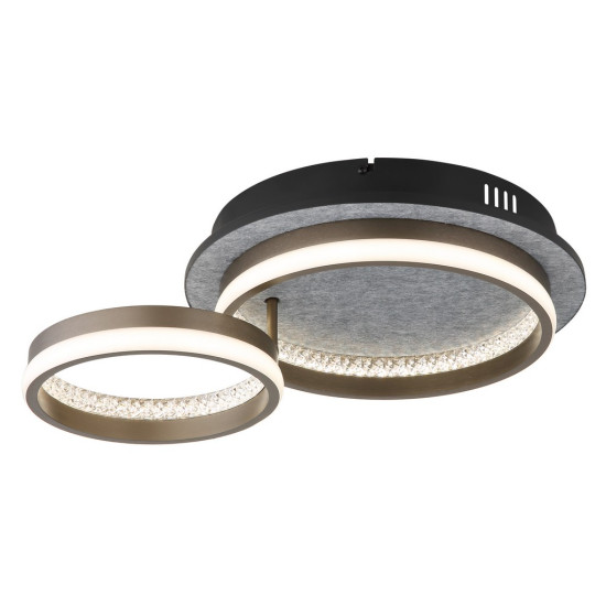 Globo Della fekete-szürke LED kristály mennyezeti lámpa (GLO-67179D1) LED 1 izzós IP20