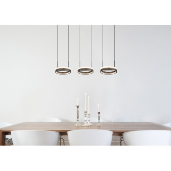 Globo Della fekete-szürke LED kristály függesztett lámpa (GLO-67179H2) LED 1 izzós IP20