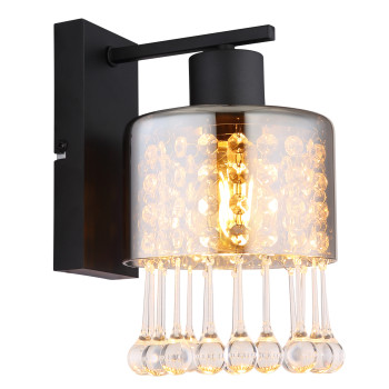 Globo Hendry fekete-füstszürke fali lámpa (GLO-15884W) E27 1 izzós IP20