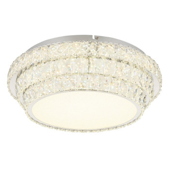 Globo Klara króm-átlátszó távirányítós kristály LED mennyezeti lámpa (GLO-68157-48) LED 1 izzós IP20