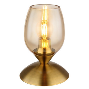 Globo Kuwaita sárgaréz-borostyán asztali lámpa (GLO-24007M) E14 1 izzós IP20