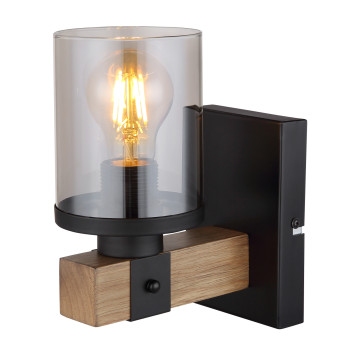 Globo Lila fekete-füstszürke fali lámpa (GLO-15555W) E27 1 izzós IP20