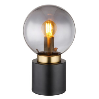 Globo Marka fekete-füstszürke asztali lámpa (GLO-21003BB) E14 1 izzós IP20