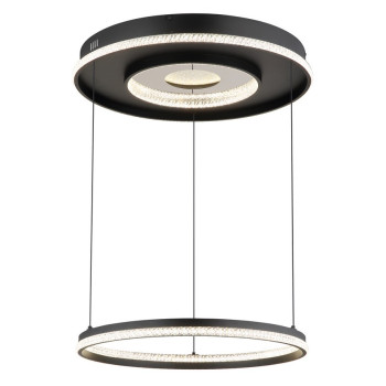 Globo Marsh fekete-átlátszó távirányítós LED függesztett lámpa (GLO-48041H) LED 1 izzós IP20