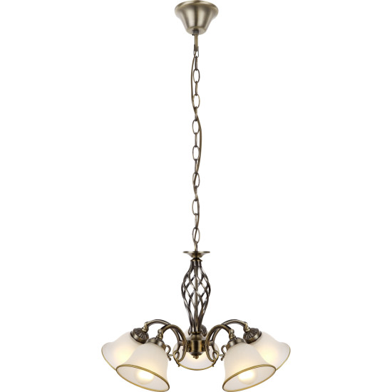 Globo Odin sárgaréz-fehér csillár (GLO-60208-5) E27 5 izzós IP20