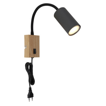 Globo Robby barna-szürke fali spotlámpa (GLO-57911WG) GU10 1 izzós IP20