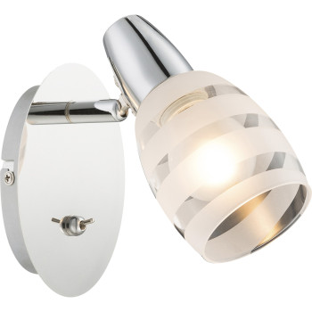 Globo Roy króm-fehér fali spotlámpa (GLO-54985-1) E14 1 izzós IP20