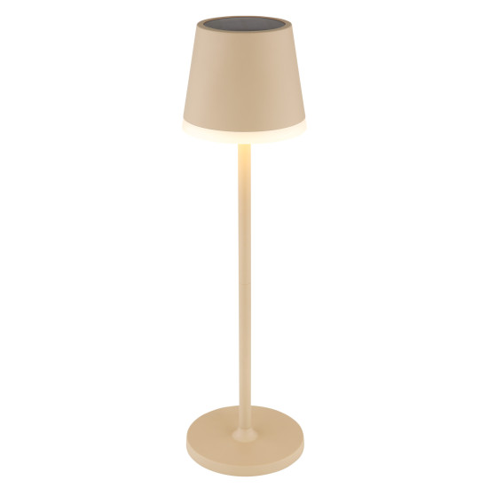 Globo Solar homokszínű LED kültéri asztali lámpa (GLO-36637S) LED 10 izzós IP44