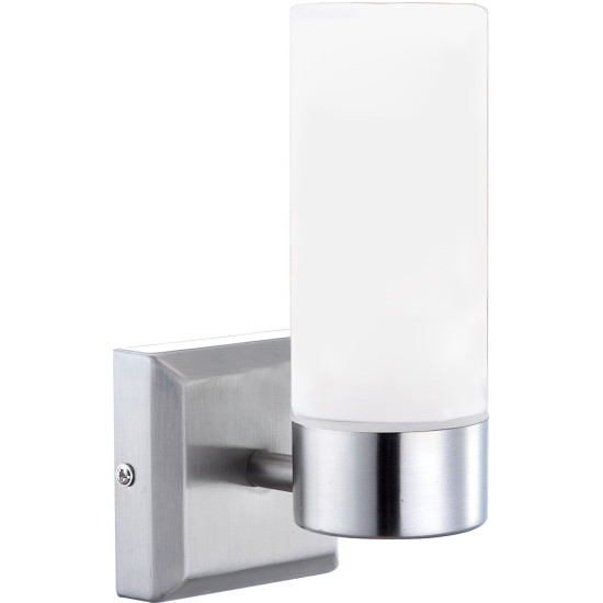 Globo Space nikkel-opál fürdőszobai fali lámpa (GLO-7815) E14 1 izzós IP44