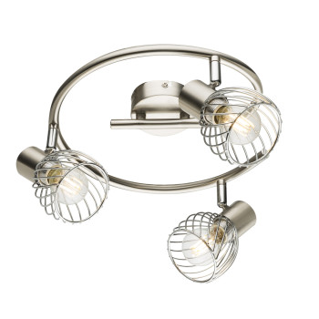 Globo Texas nikkel mennyezeti spotlámpa (GLO-54809-3) E14 3 izzós IP20