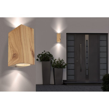 Globo Veronika barna-átlátszó kültéri fali lámpa (GLO-34164-2W) GU10 2 izzós IP44