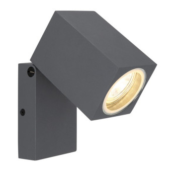 Globo Veronika antracit-átlátszó kültéri fali lámpa (GLO-34164W) GU10 1 izzós IP44