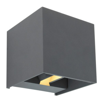 Globo Veronika antracit-átlátszó LED kültéri fali lámpa (GLO-34168) LED 2 izzós IP54