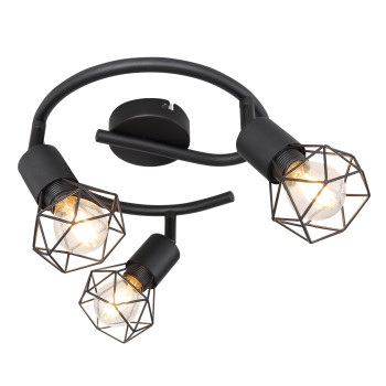 Globo Xara I fekete mennyezeti spotlámpa (GLO-54802S-3) E14 3 izzós IP20