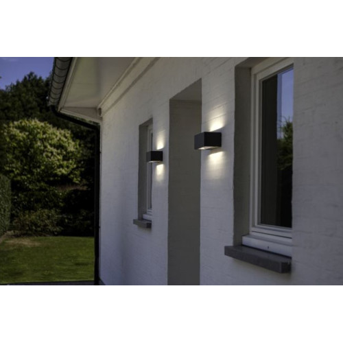 Lutec Gemini sötétszürke LED kültéri fali lámpa (LUT-5189101118) LED 1 izzós IP54