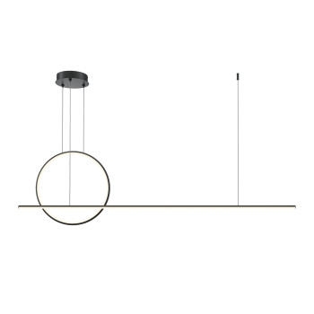 Maytoni Halo fekete-fehér LED függesztett lámpa (MAY-MOD247PL-L49BK) LED 1 izzós IP20