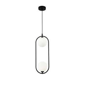 Maytoni Ring fehér-fekete függesztett lámpa (MAY-MOD013PL-02B) G9 2 izzós IP20