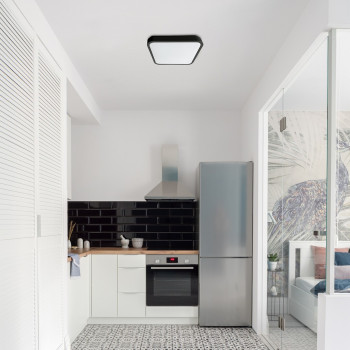 Rábalux Alenzo fekete fürdőszobai LED mennyezeti lámpa (RAB-71433) LED 1 izzós IP44