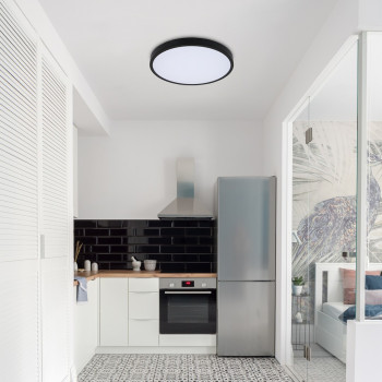 Rábalux Alenzo fekete fürdőszobai LED mennyezeti lámpa (RAB-71441) LED 1 izzós IP44