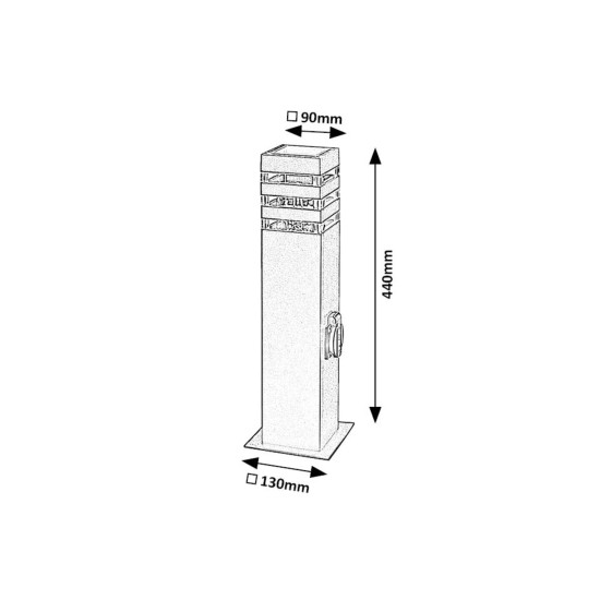 Rábalux Ankara fekete kültéri állólámpa (RAB-77122) E27 1 izzós IP44