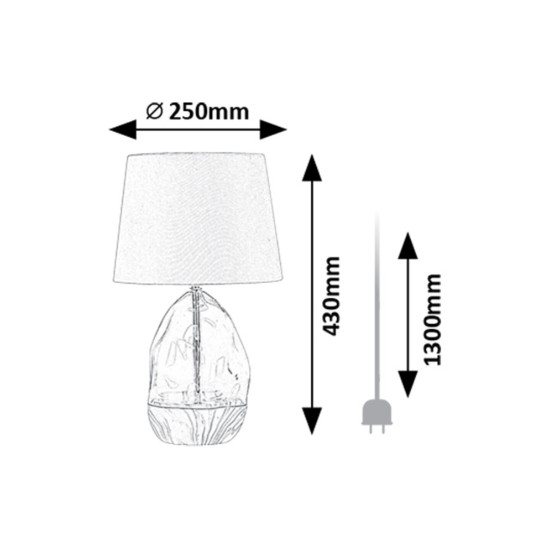 Rábalux Apolonia fehér asztali lámpa (RAB-74227) E27 1 izzós IP20
