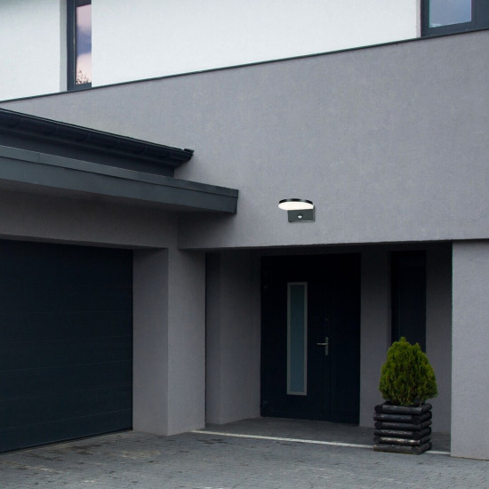 Rábalux Batida fekete mozgásérzékelős LED kültéri fali lámpa (RAB-77119) LED 1 izzós IP54