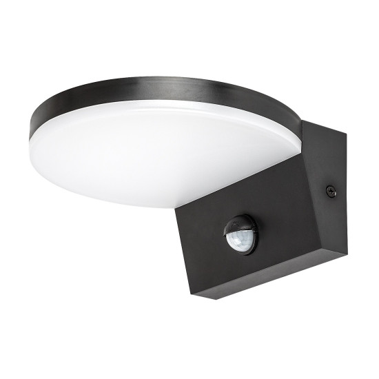 Rábalux Batida fekete mozgásérzékelős LED kültéri fali lámpa (RAB-77119) LED 1 izzós IP54