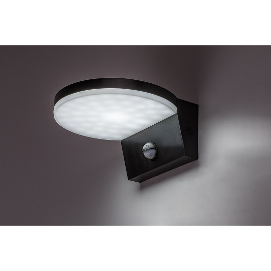 Rábalux Batida fekete mozgásérzékelős LED kültéri fali lámpa (RAB-77119) LED 1 izzós IP54