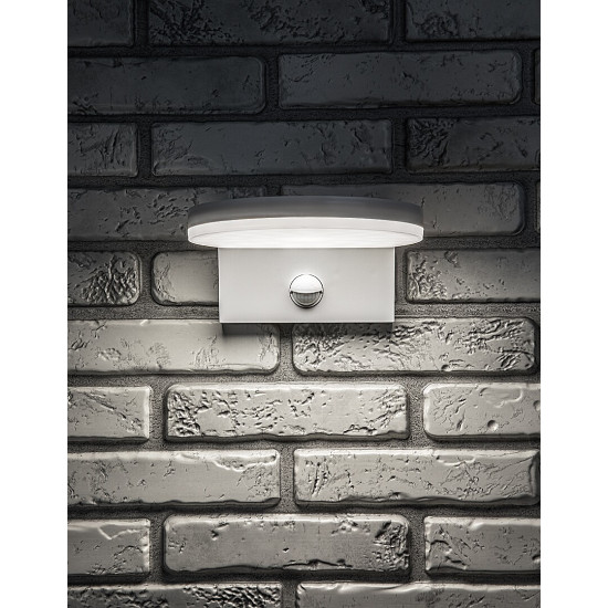 Rábalux Batida fehér mozgásérzékelős LED kültéri fali lámpa (RAB-77120) LED 1 izzós IP54