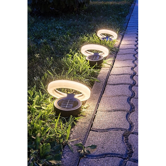 Rábalux Bokod fekete LED napelemes kültéri leszúrható lámpa (RAB-77187) LED 1 izzós IP44