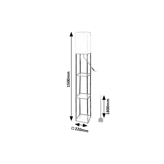 Rábalux Bronn fekete állólámpa (RAB-74191) E27 1 izzós IP20