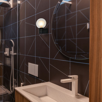 Rábalux Colzar matt fekete fürdőszobai falikar (RAB-75021) G9 1 izzós IP44