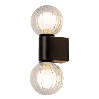 Rábalux Colzar matt fekete fürdőszobai falikar (RAB-75022) G9 2 izzós IP44